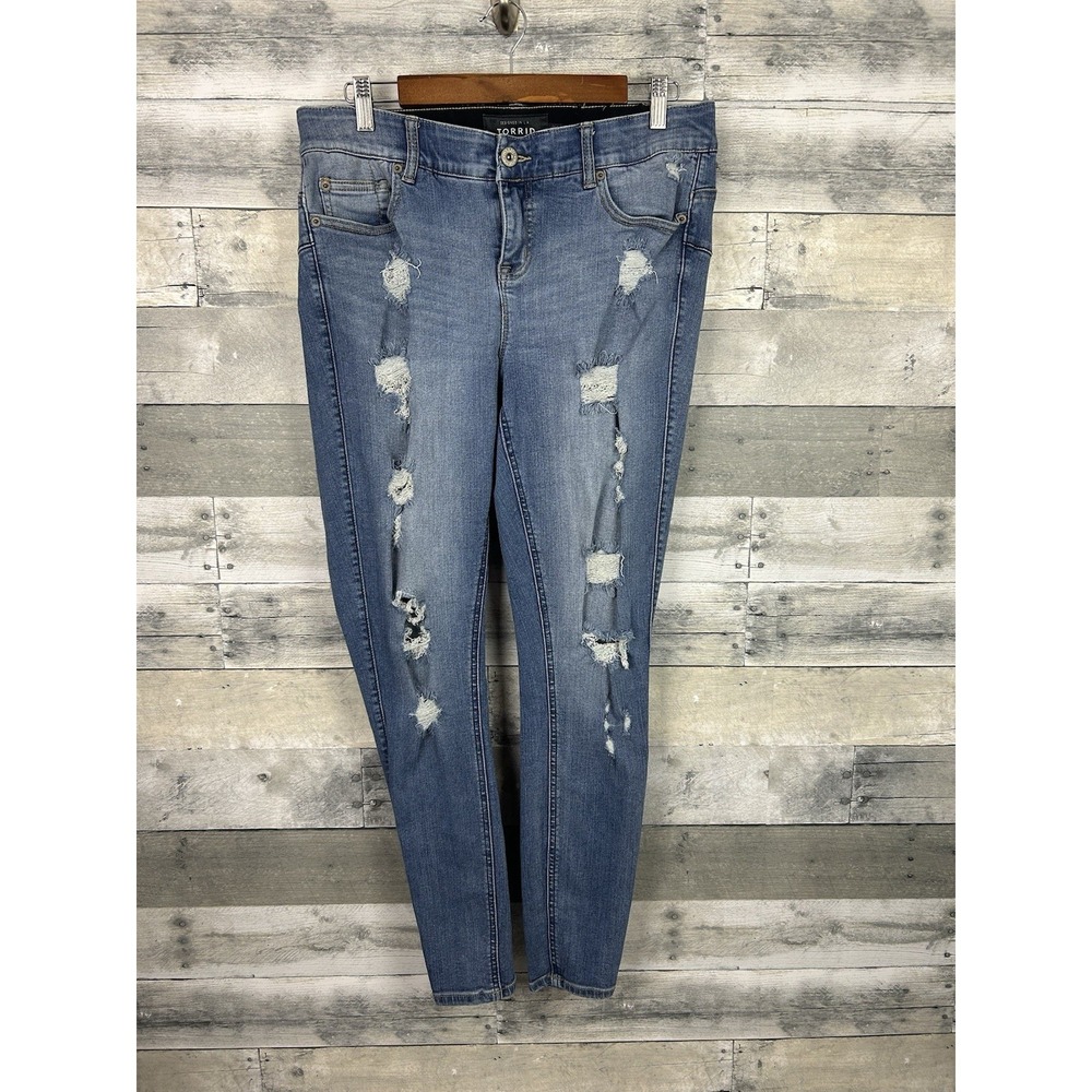 Torrid Bombshell Skinny Distressed Jeans 14